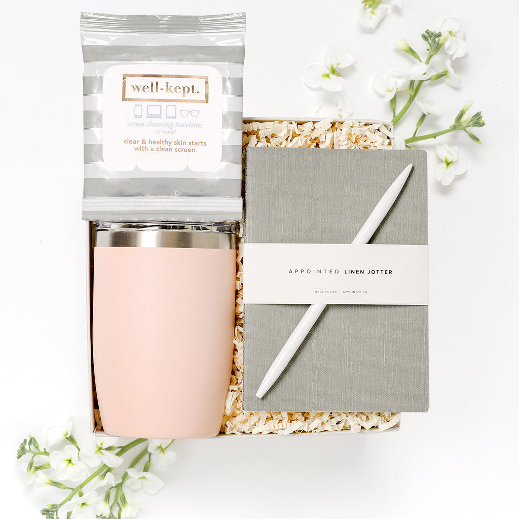 Work From Home Pink Desk Gift Box