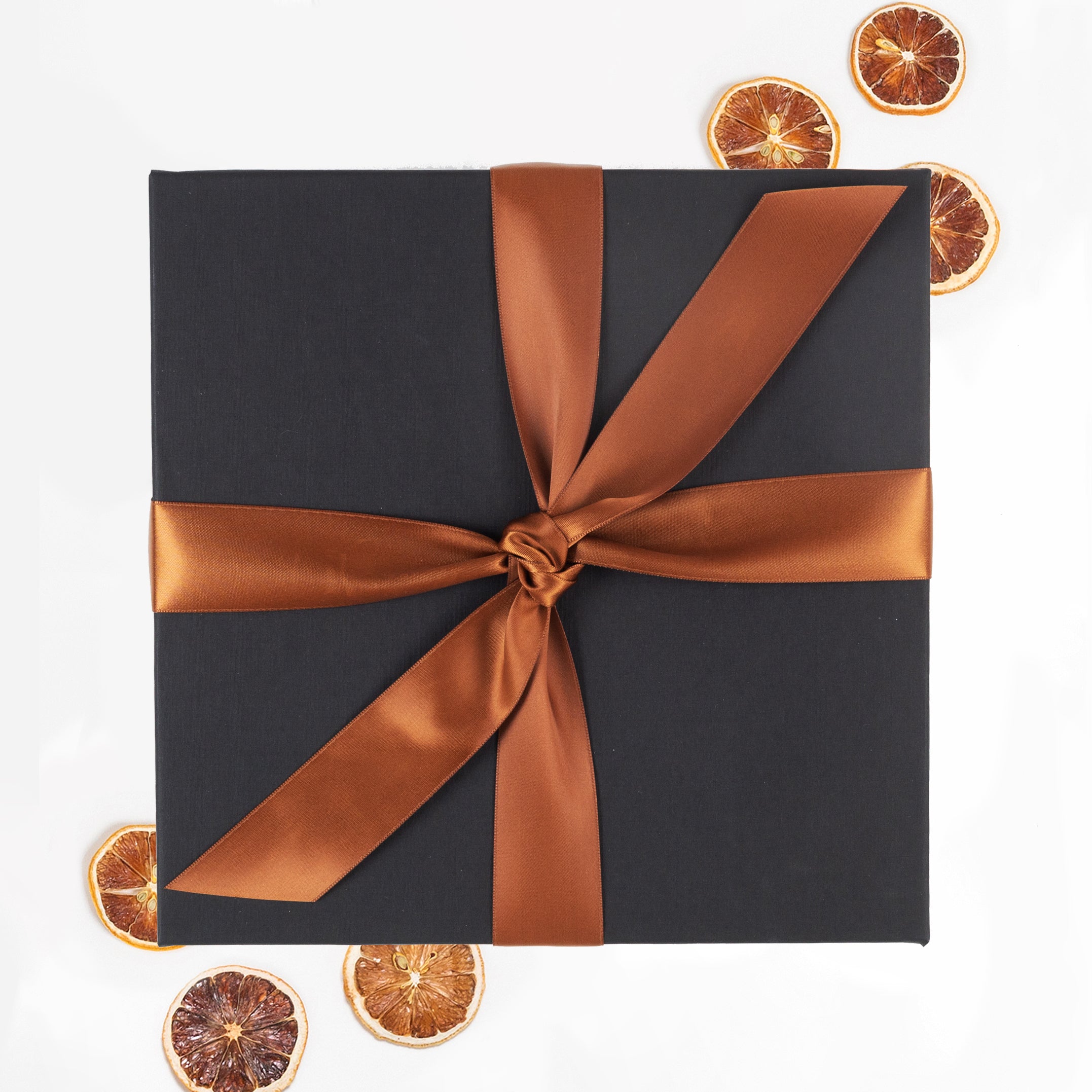 Black Gift Box with Satin Ribbon