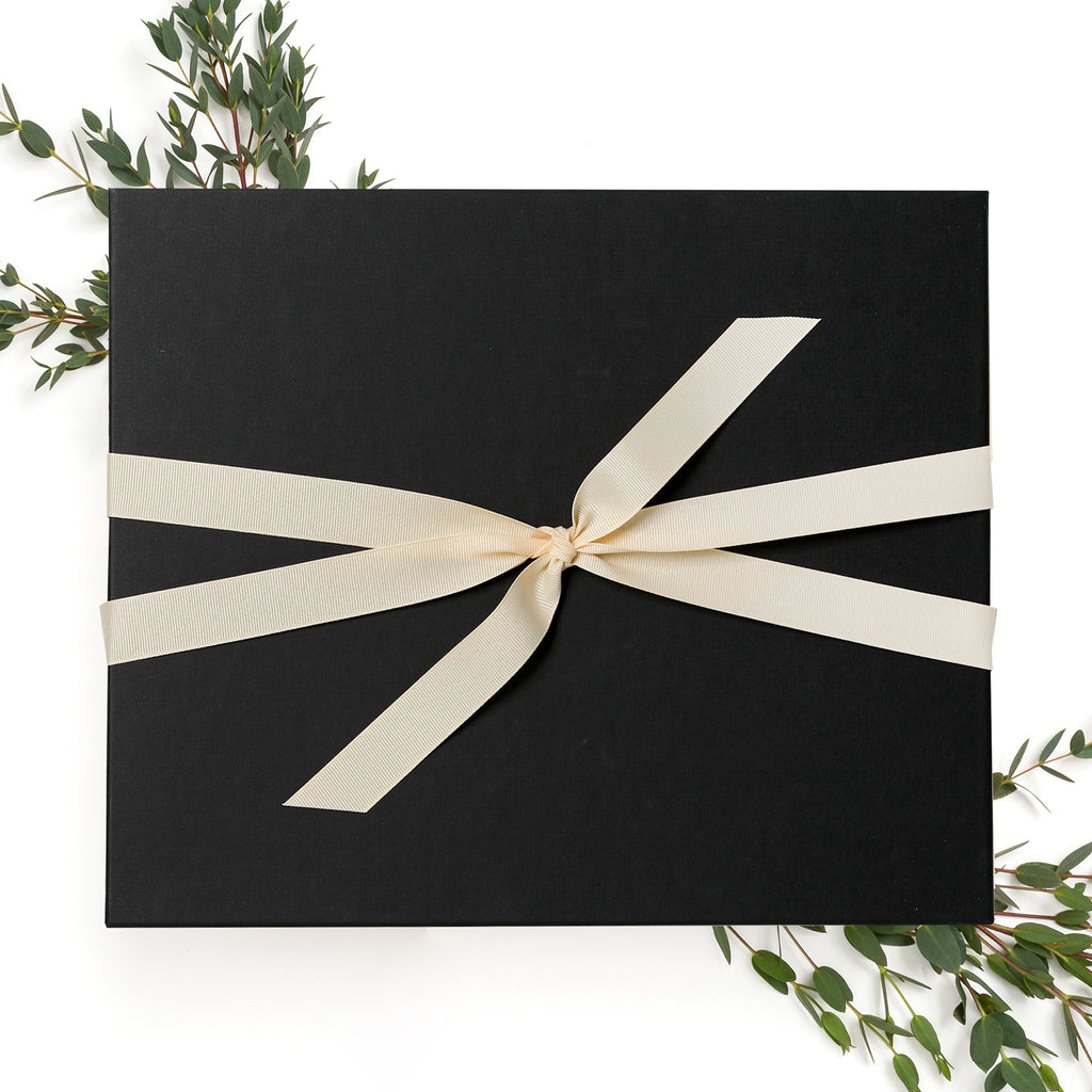 Breakfast Black Gift Box with Ribbon