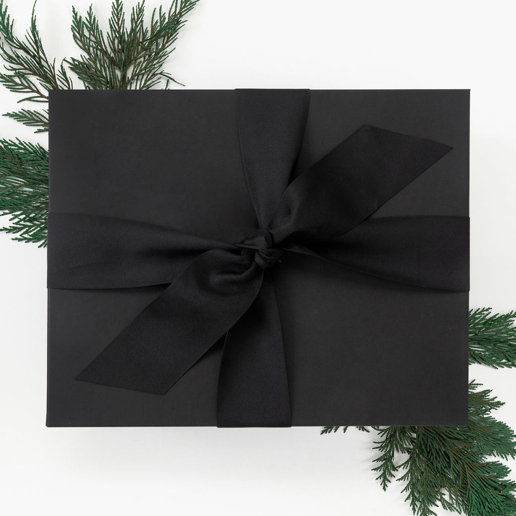 Black Gift Box with Black Ribbon