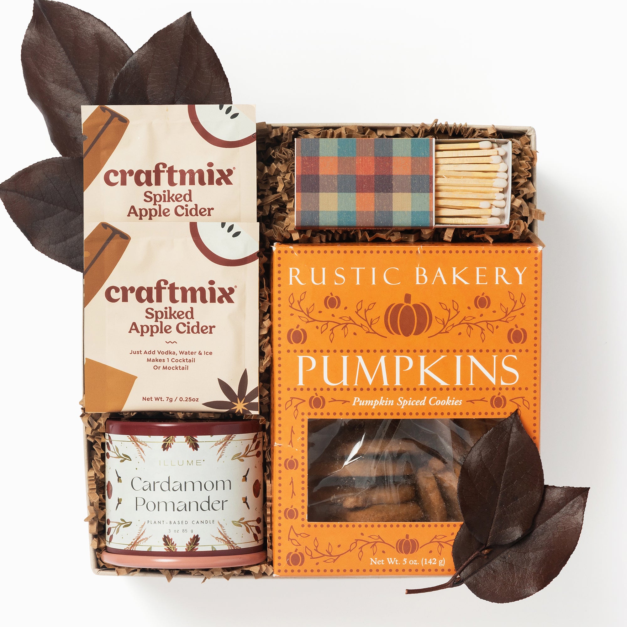 Fall Cozy Pumpkin Plaid Gift Box