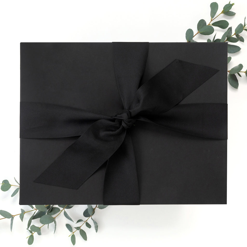 Black Gift Box with Black Ribbon