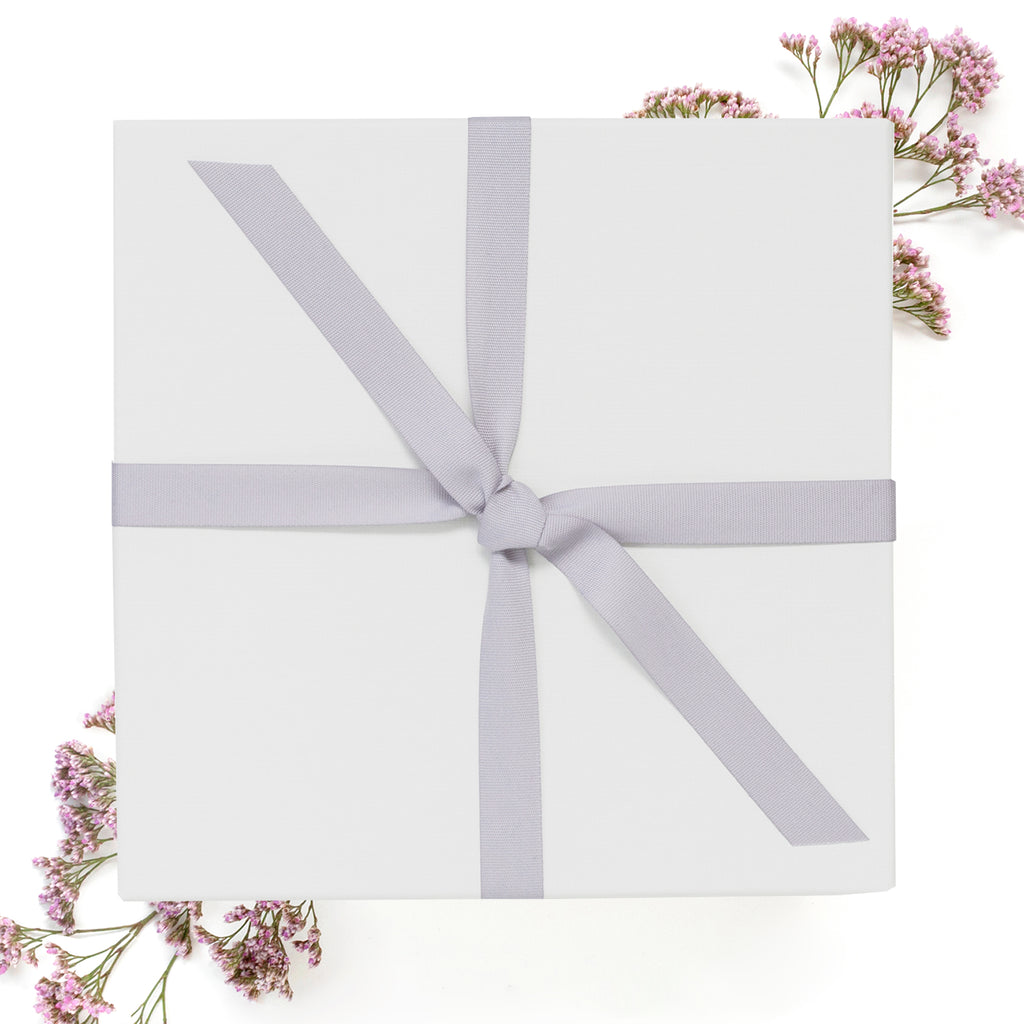 Small White and Lavender Gift Box