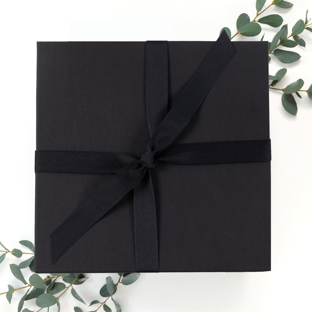 Black Gift Box Black Ribbon