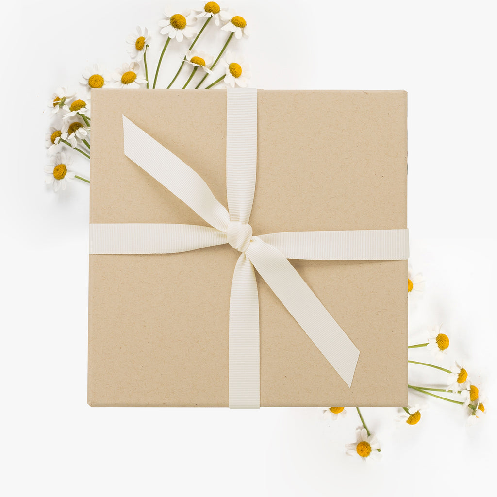 Sunshine Kraft Gift Box with Ribbon