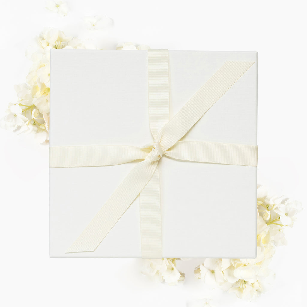 White Self Care Gift Box with Ribbon